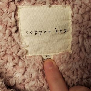 copper key sherpa pullover